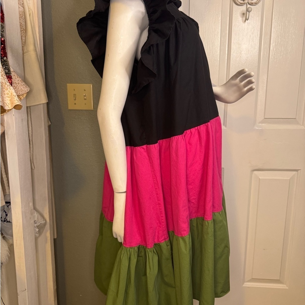 Hana Oversized Summer Dress Fluttered Sleeves Size 38. G#114 - Picture 5 of 10